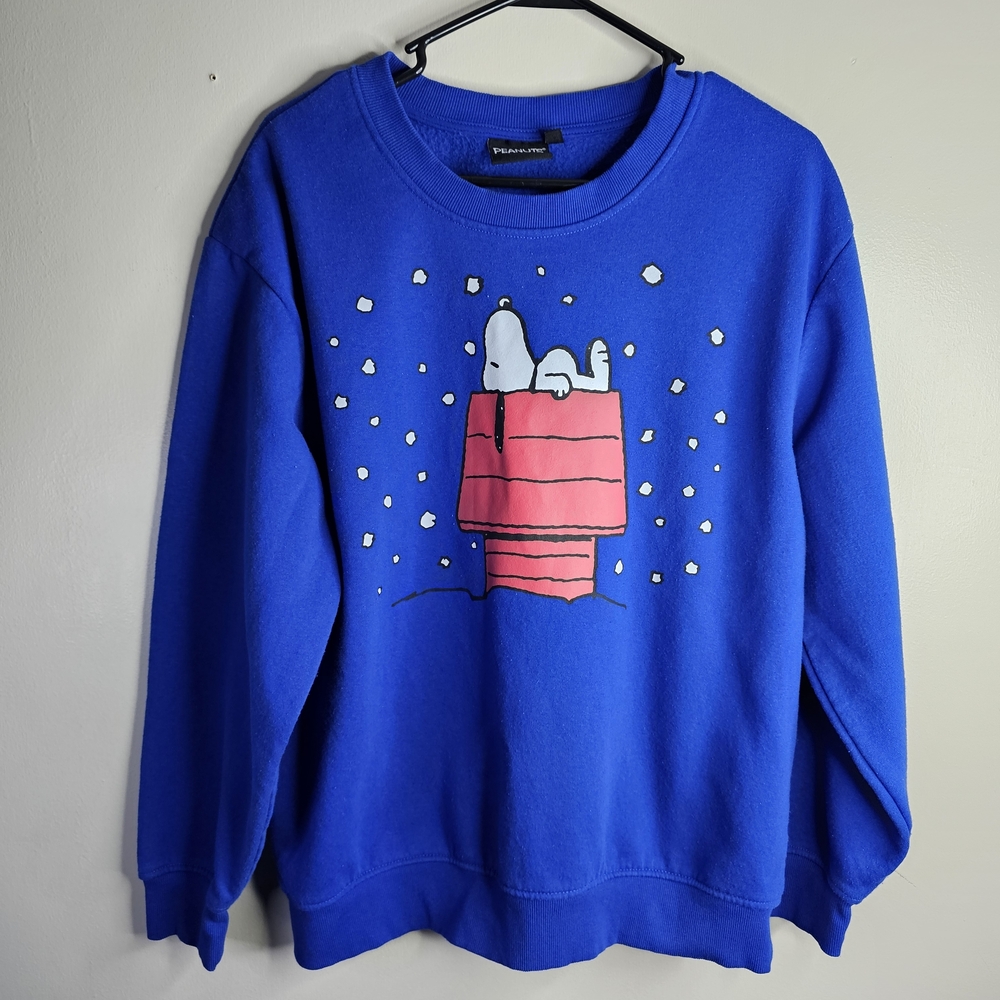 Peanuts Blue Graphic Crewneck Sweater